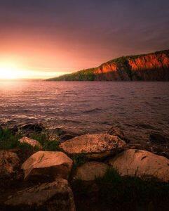 Mazinaw Rock at sunset