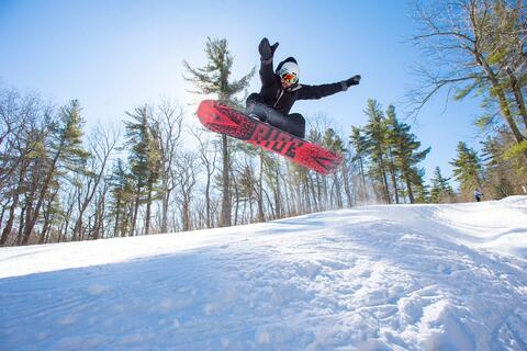 snowboarder in air