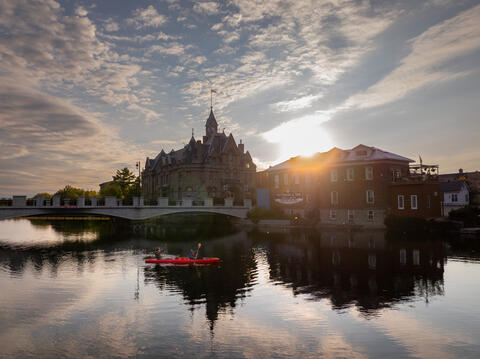 Paddlers glide over the Mississippi River in Carleton Place